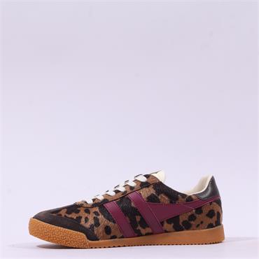 Gola Elan Savanna Retro Gumsole Trainer - Tan Cow Combi